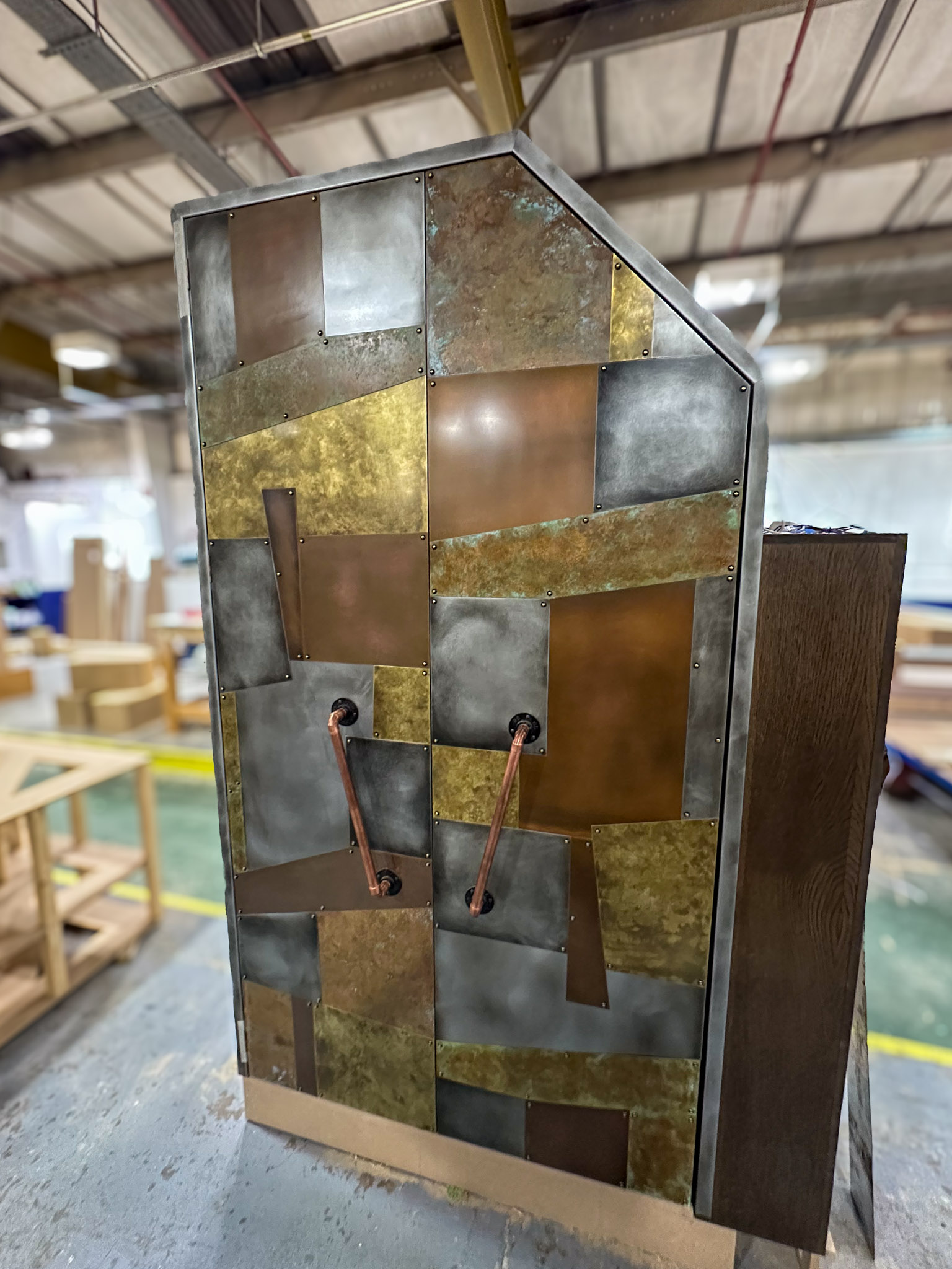 bespoke metal clad wardrobe