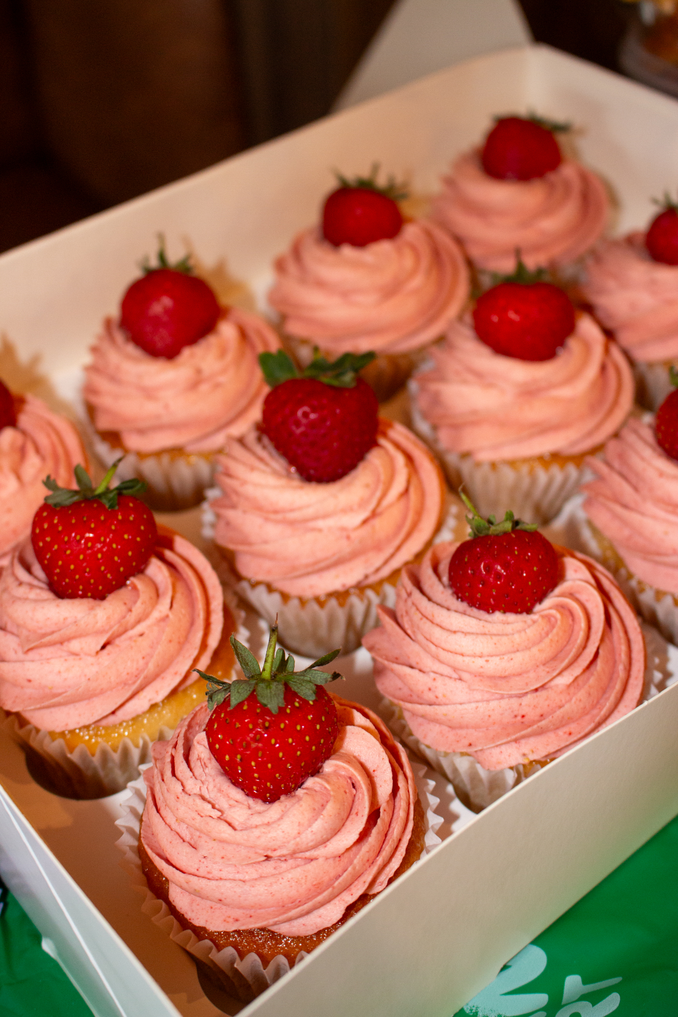 Macmillan coffee breakfast at TJL strawberry cupcake